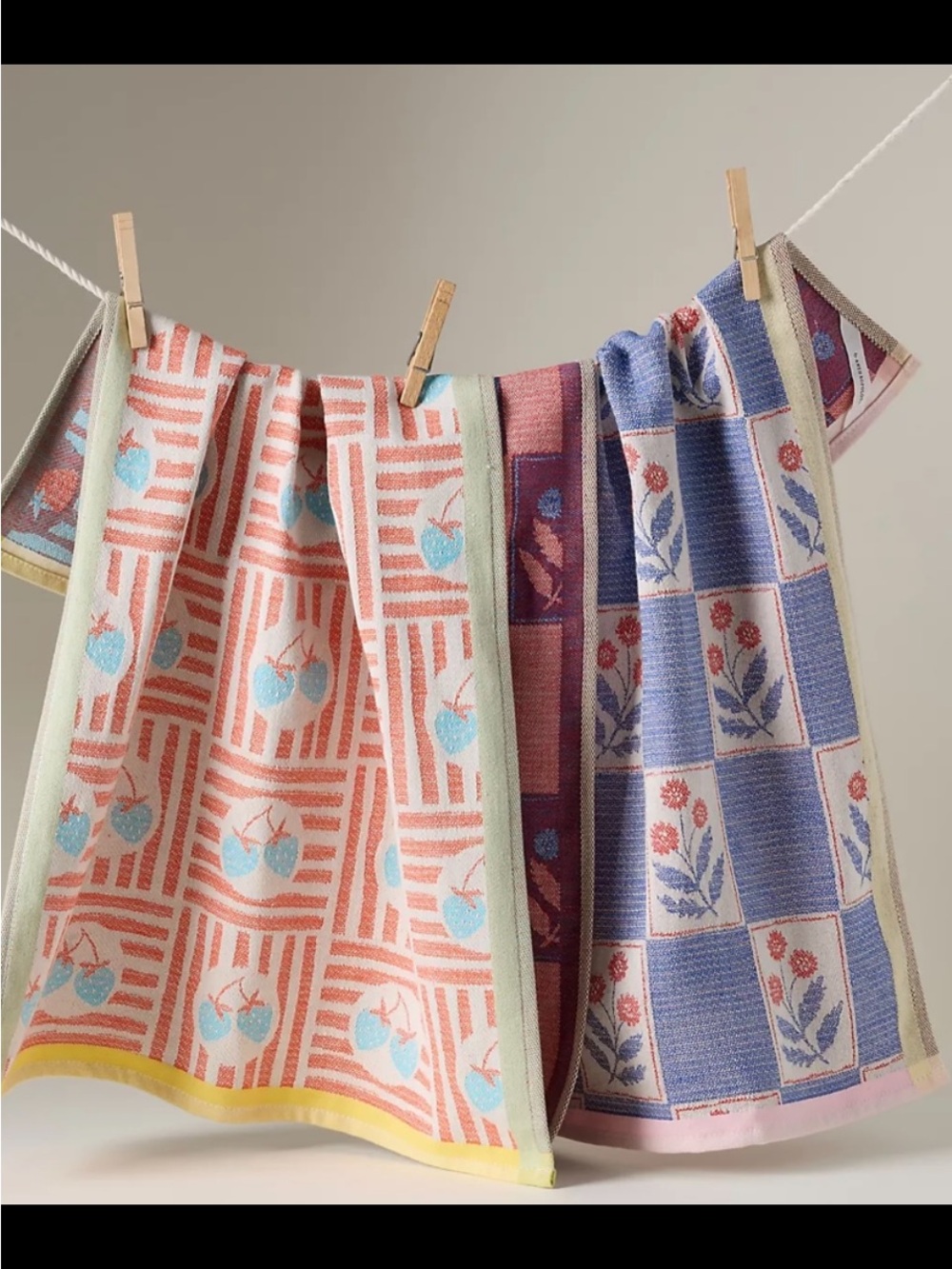 Anthropologie Lotta Dish Towels. Set of 2